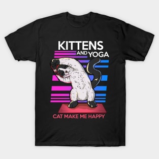 kitty yoga animal yoga cute and funny namaste T-Shirt